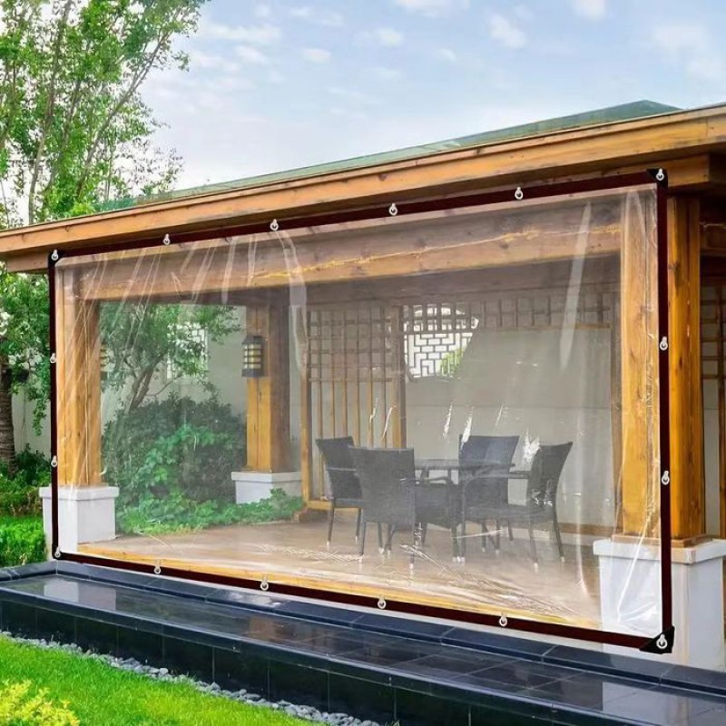 Wasserdichte, Transparente Plane - Mhy® - 1x2 M - Ösen Aus Edelstahl - Uv-beständig - Reißfest - Für Terrassen