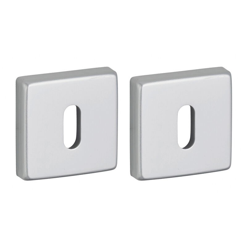 - Set Veles Quadratischer Rosetten, 50x50mm, Schlüsselloch, Silber - - - Set Veles Quadratischer Rosetten, 50x50mm, Schlüsselloch, Silber -