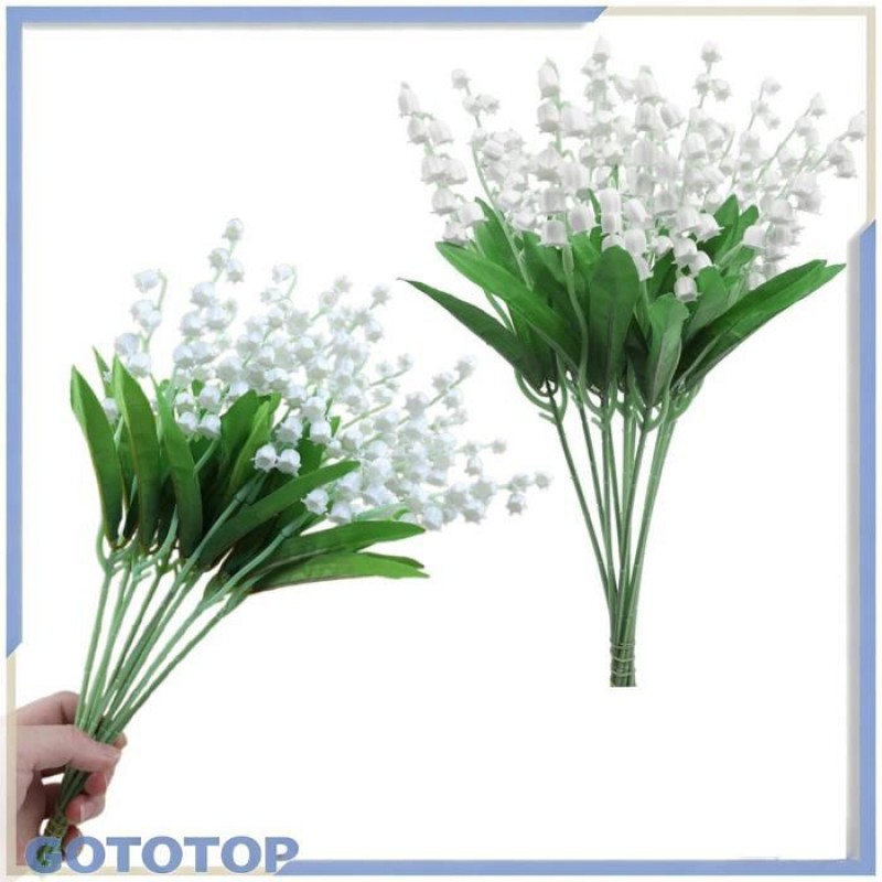 Künstliche Maiglöckchen, Weiße Künstliche Maiglöckchen, Langlebige Blumen, Partybeleuchtung, 20 Stück