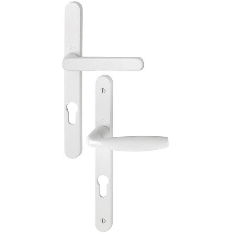 Hoppe – New York Schmalblech-türset 099kh/300lmsgl – Reinweißes Aluminium – 70 Mm Lochabstand – Witterungs- Und Korrosionsbeständig