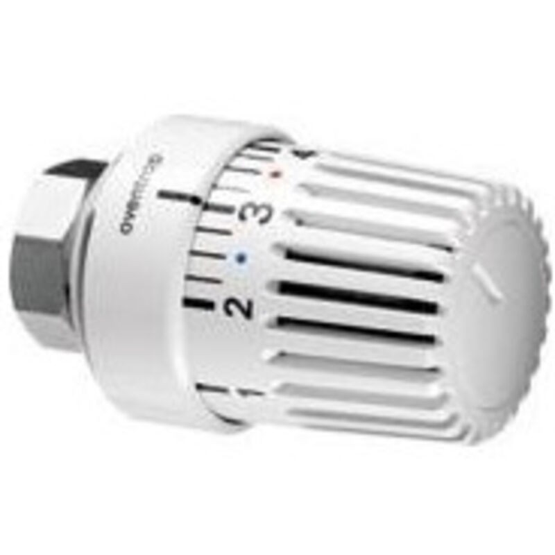 Oventrop Thermostatkopf, Glatt, Links, M30x1,5, Ohne Nullstellung, Weiß