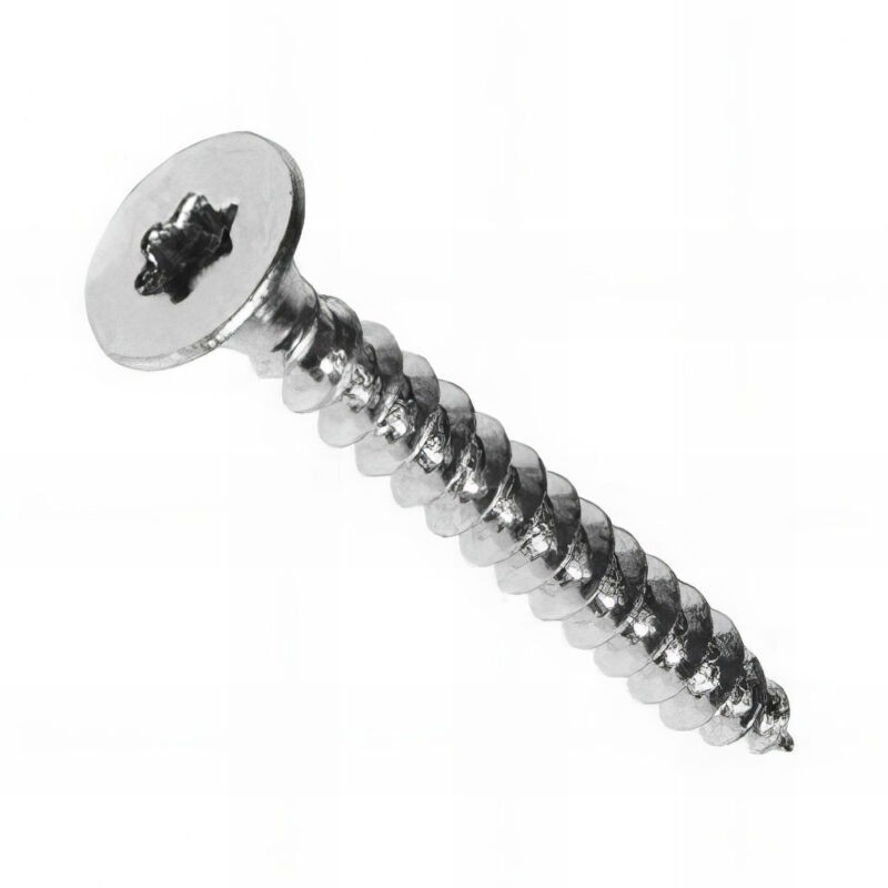 Torx-senkkopf-holzschrauben 4 X 45 Mm, Weiß Verzinkt – Schachtel Mit 500 Stück – Vafx0404502b