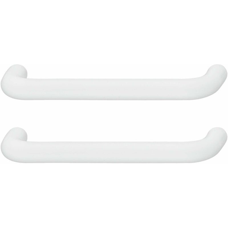 2x Delrin-möbelgriffe, 10 Mm, 96 Mm Lochabstand, Für Küchen- Und Badezimmertüren, Weiß