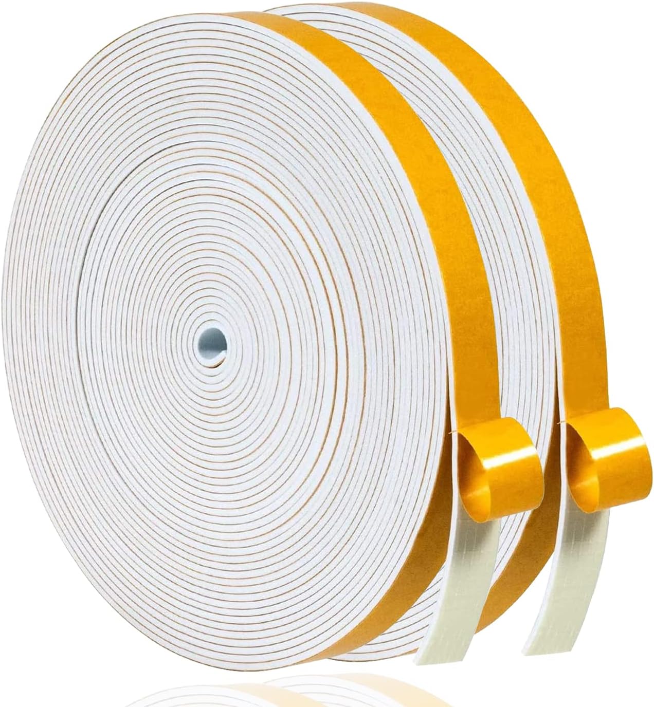 Selbstklebendes Dichtungsband – 20 M – Eva-schaum – Geräuschdämmend Und Wasserdicht – Für Türen Und Fenster – 6 X 1,5 Mm, Weiß