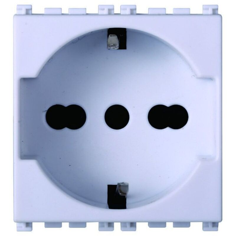 Schuko-steckdose 2p+e 16a Weiß Kompatibel Mit Vimar Arke Va2102b - Schuko-steckdose 2p+e 16a Weiß Kompatibel Mit Vimar Arke Va2102b