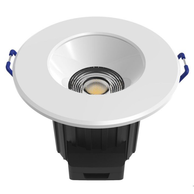 Dimmbarer Badezimmerstrahler (9 W, 520 Lm, 2700 K, 38°) – Weiß Und Chrom – Voltman