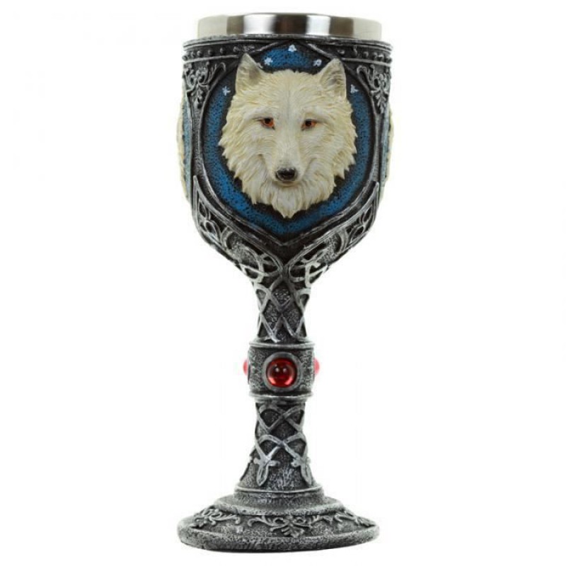 Kelch Oder Becher „weißer Wolf“, 19 Cm