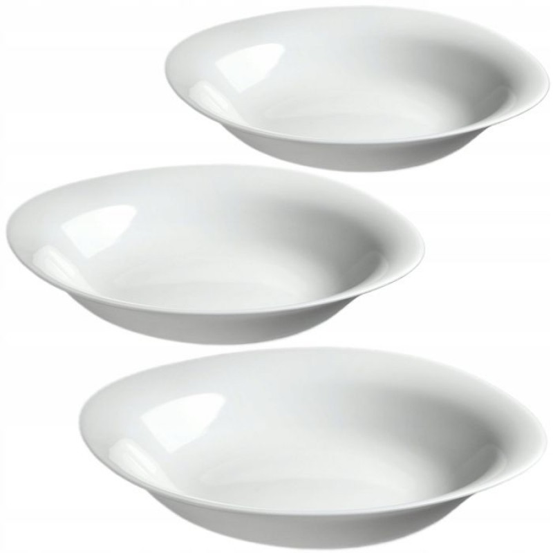 23 Cm Weiße Suppenteller (3er-set)