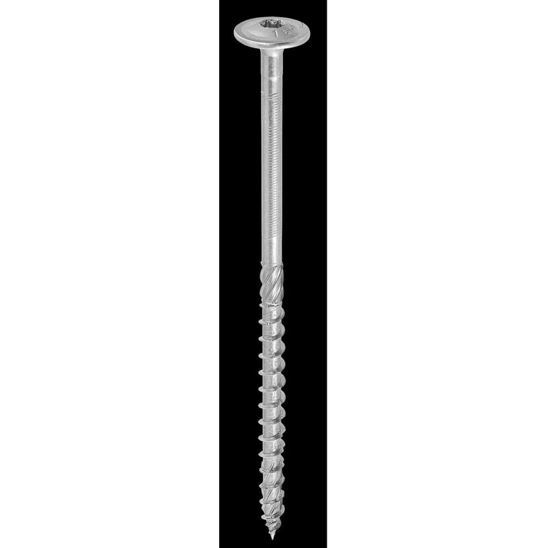 Weiß Verzinkte Holzschrauben – Rundkopf – Teilgewinde – Torx-antrieb – Spaltsichere Spitze 8 X 80 – Packung Mit 50 Stück