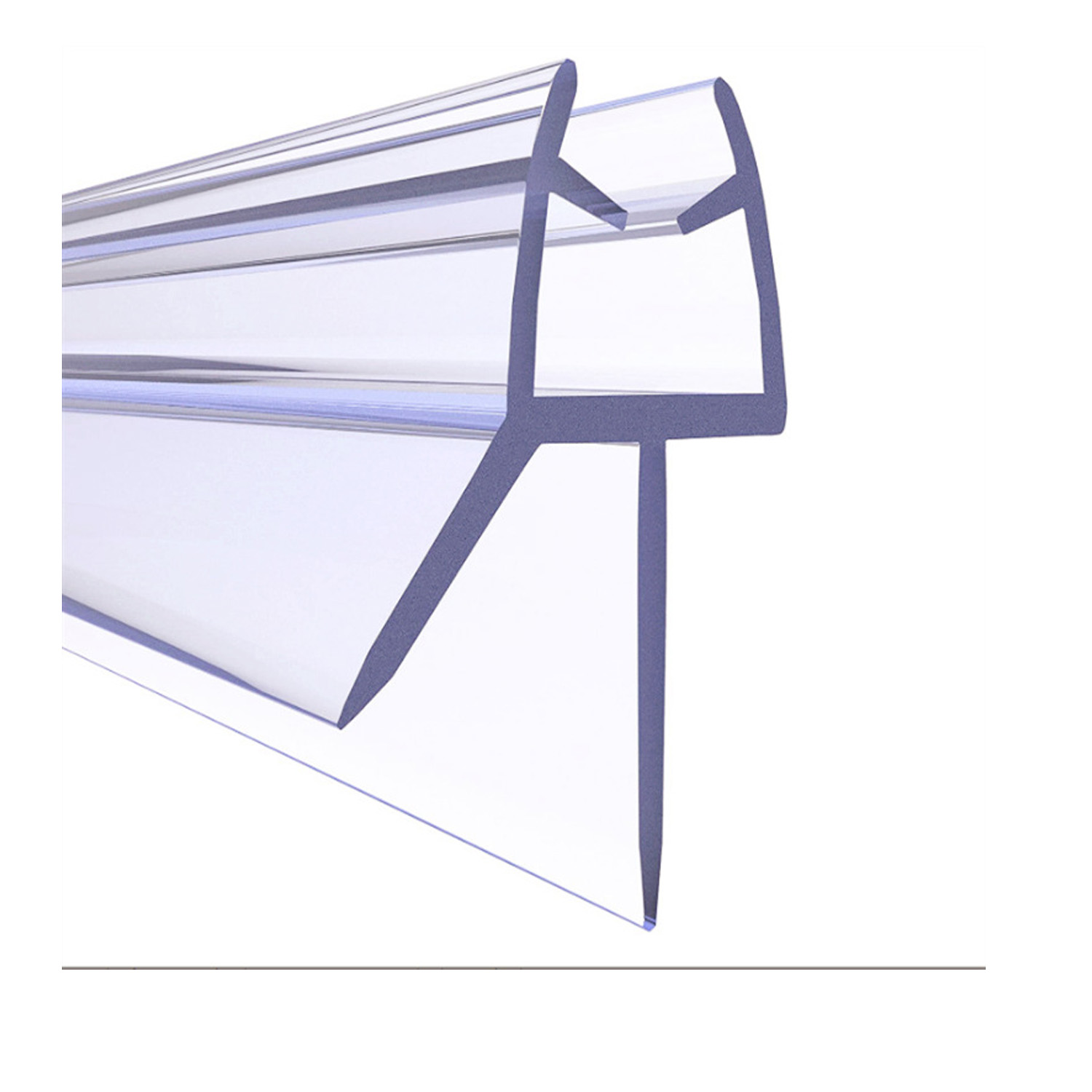 40 Cm Lange, Zweiteilige Duschwanddichtungsstreifen, Geeignet Zum Abdichten Von Duschtüren, Aus Pvc, Wasserdicht, Geeignet Für 4-6 Mm Dickes Glas.