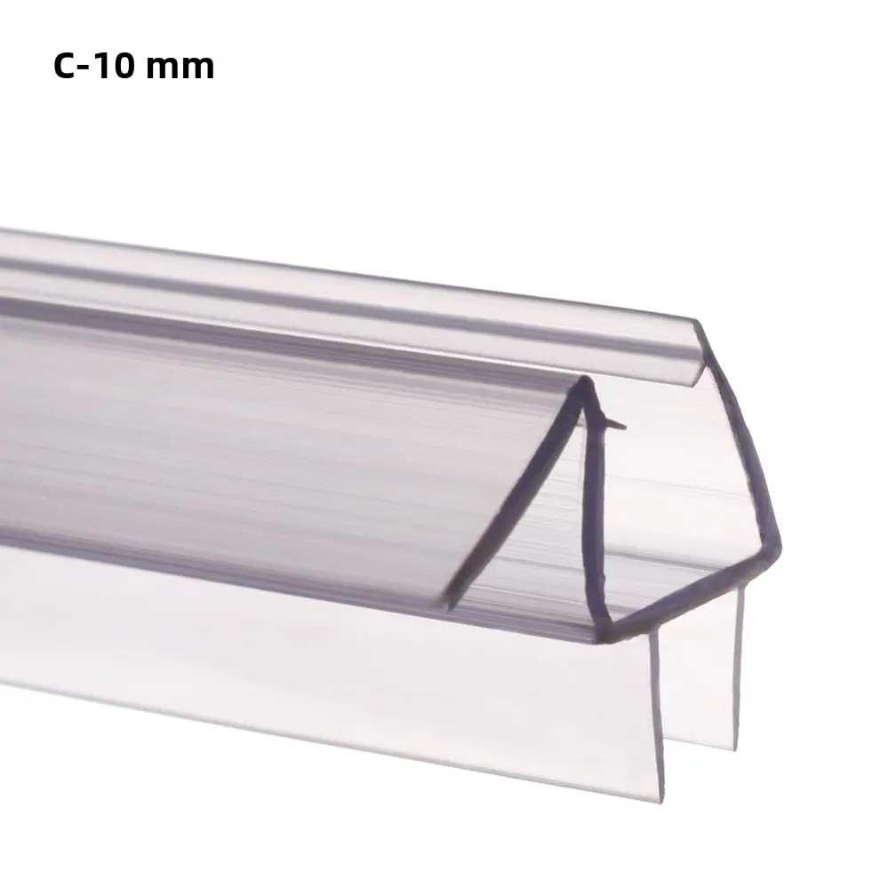 C-10mm Tragbare Duschtür-/fensterdichtung, Transparentes, Stoßfestes Pvc-material, Wasserdicht.