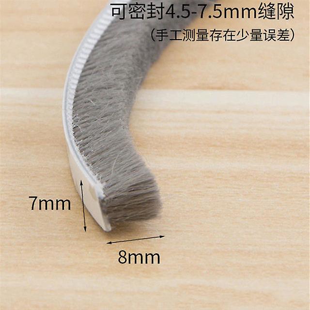 10 M Selbstklebende Bürstendichtungsleiste Für Tür- Und Fensterisolierung, Wind- Und Staubdicht, Schalldämmend, 7 X 8 Mm