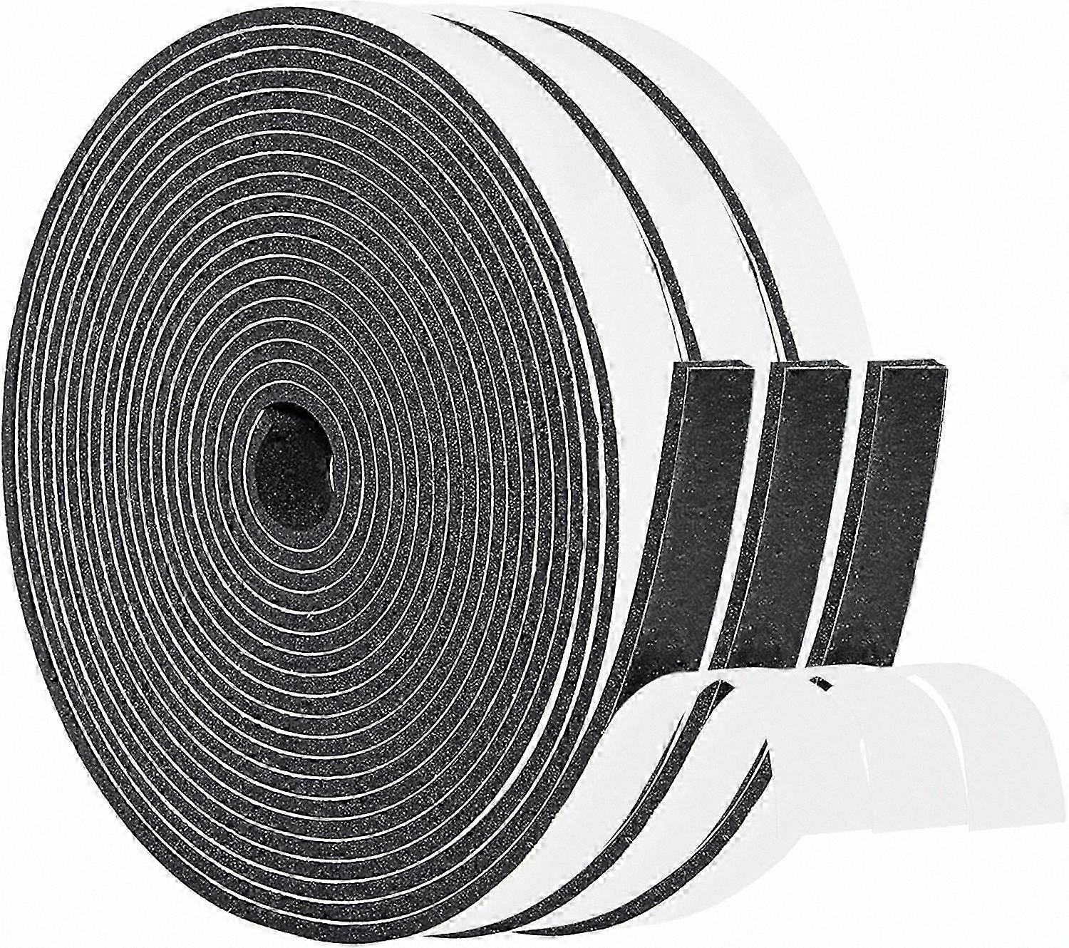Wetterfeste Tür- Und Fensterdichtungsleiste, 3 Rollen À 15 Mm X 5 Mm X 15 M, Schwarz Und Weiß, Je 5 M Für Optimale Energieeffizienz