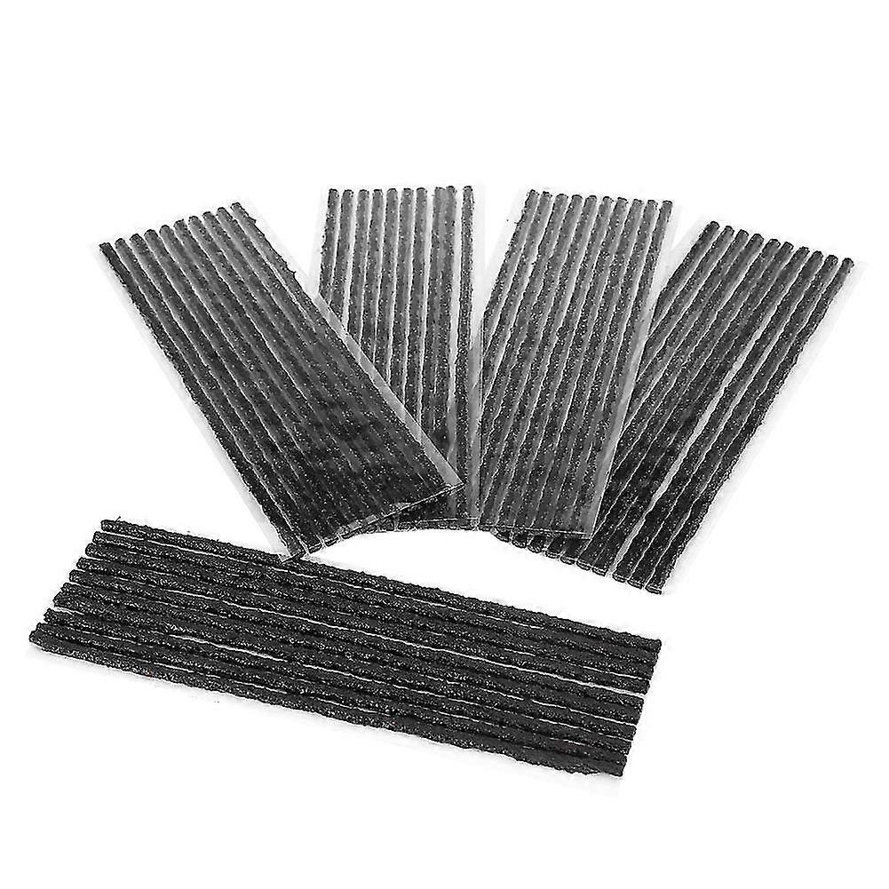 50 Stück Reifenreparaturkordeln, Schlauchlose Reifenreparaturgummis Für Auto- Und Motorradreifen (schwarz 200 X 3,5 Mm)