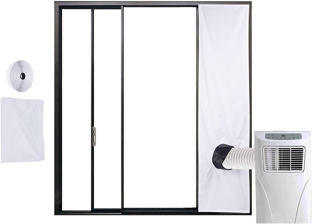 Klimaanlagen-fensterdichtungsstreifen 300 Cm Für Schiebetüren Mit Zugband, Fensterdichtungsstreifen, Klimaanlagen-fensterdichtungsstreifen, Air White