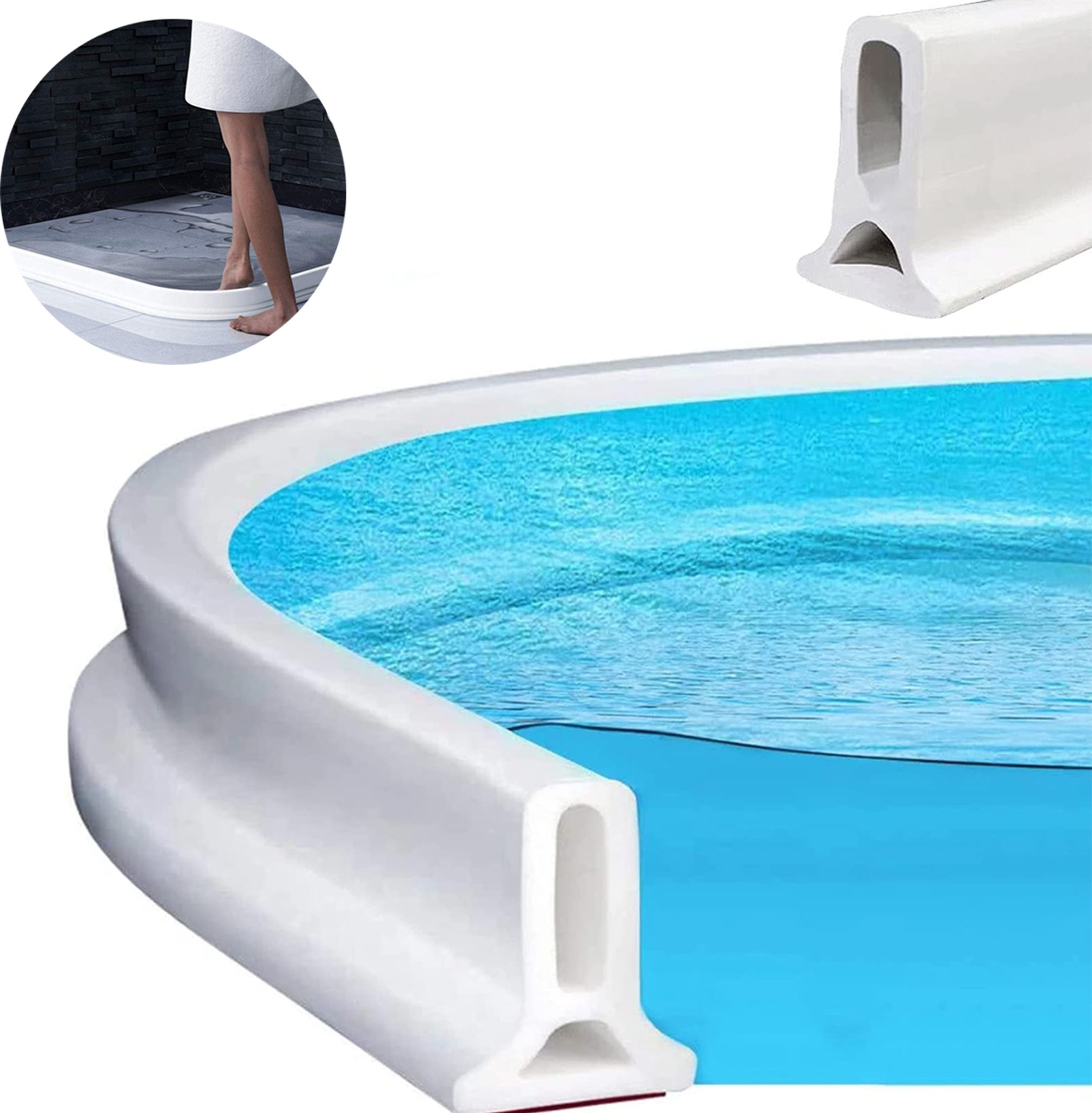 Duschraumgummi, Wasserdichte Silikondichtung Für Badezimmer, Duschwandabdichtung