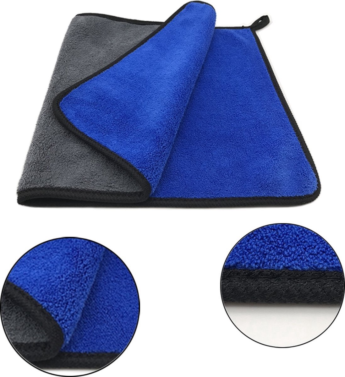 Mikrofasertücher Für Autos – 10 Stück – 30 X 30 Cm – Blau/schwarz – Zum Polieren Und Reinigen Von Autos – Wischtücher