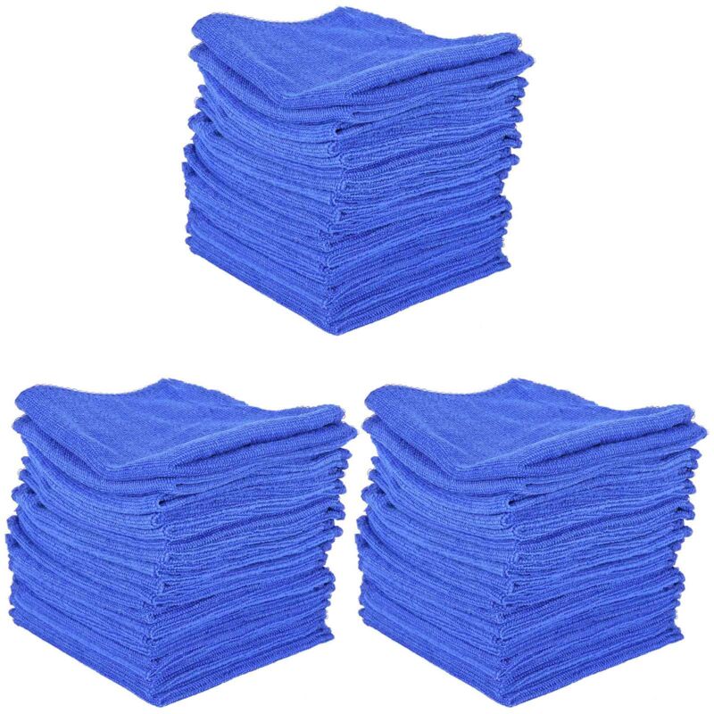 60 Stück Mikrofasertücher, Saugfähig, Für Auto, Haushalt, Küche, Reinigung, Waschlappen, Blau