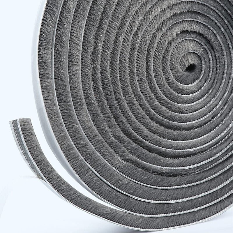 5 M X 15 Mm – Selbstklebende Bürstenleiste Für Schiebetüren, Grau, Staubbürstenleiste