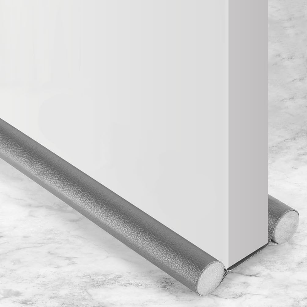 Türdichtung Mit Doppelter Abdichtung, Schalldämmender Dichtung, Passgenau, Grau, 96 Cm