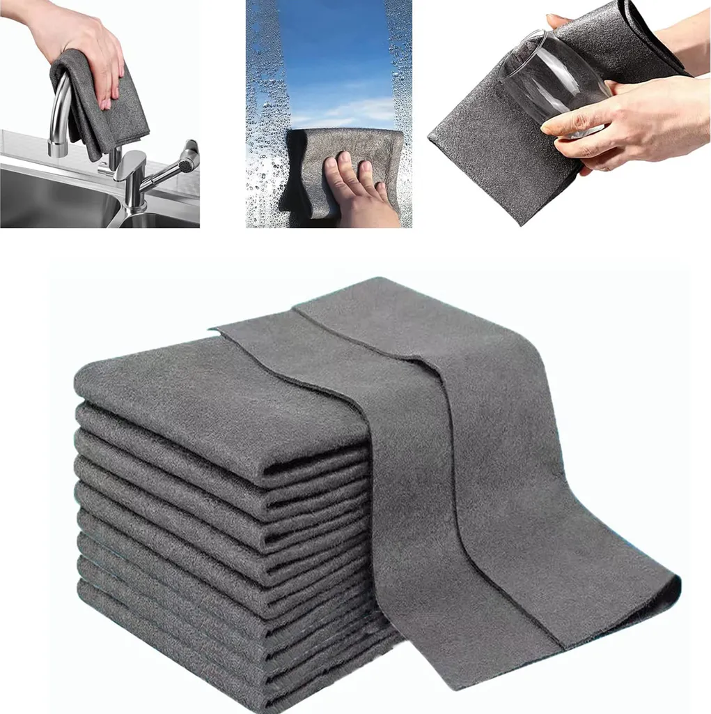 10 Dicke, Magische Mikrofasertücher (30 X 30 Cm) – Streifenfreie Reinigung Für Haushalt, Küche Und Autoglas