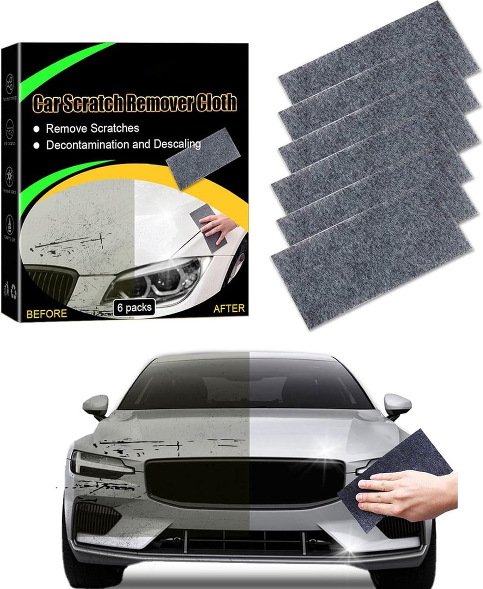 6 Stück – Mikrofasertücher Zur Kratzerentfernung Im Autolack, Professionelle Nano-glitzer-reinigungswerkzeuge, Polierzauber Für Autosyu