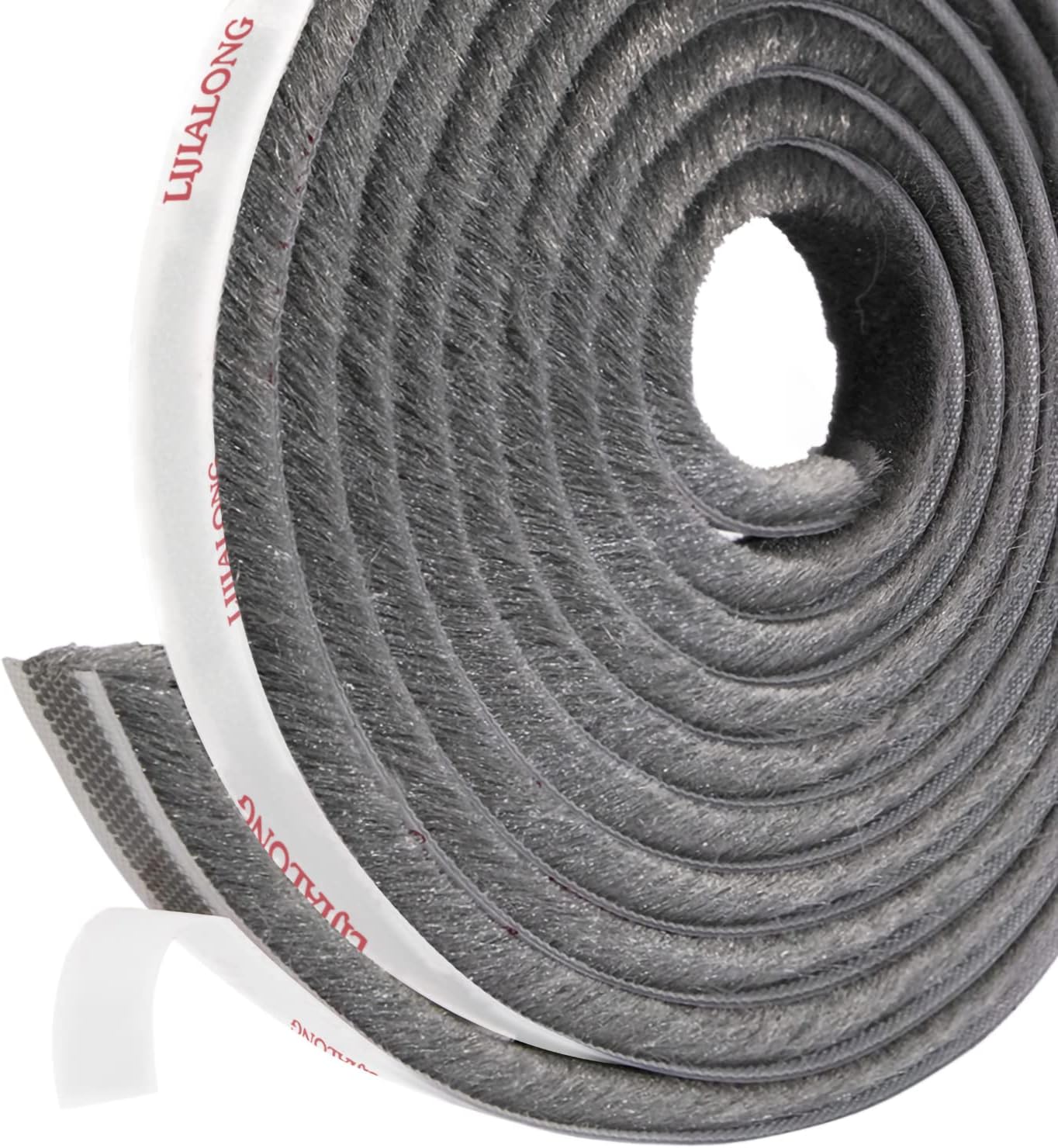Zugluftstopper Für Fenster, 5 M (l) X 9 Mm (b) X 9 Mm (h) Fenster- Und Türdichtung, Selbstklebender Bürstendichtungsstreifen Für Schiebetüren (grau)