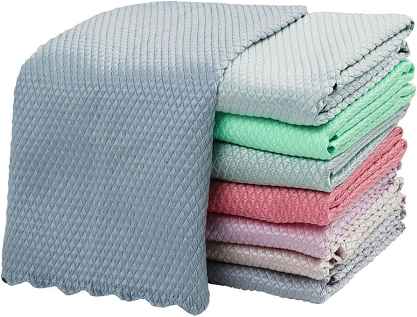 10er-pack Mikrofasertücher (30 X 40 Cm) – Waffelstruktur, Streifenfreie Oberfläche, Super Saugfähig Für Küche, Auto, Haushalt – Fusselfrei/farben Zufällig