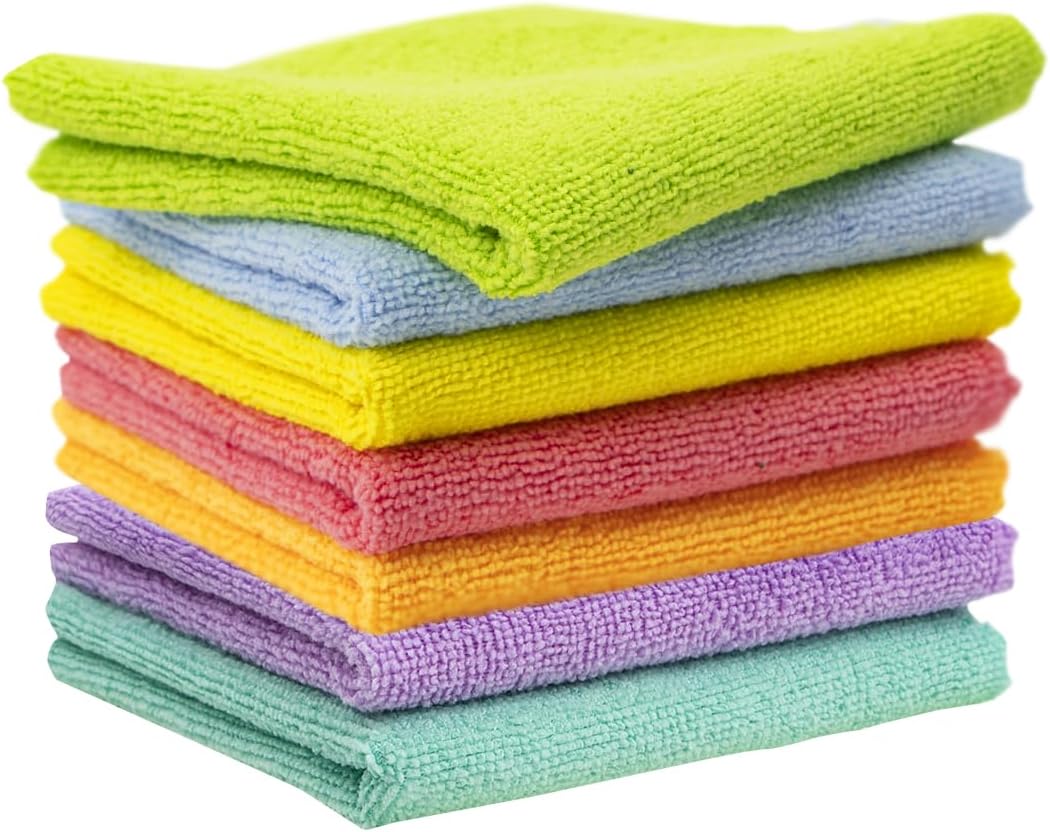 Packung Mit 30 X 30 Cm Premium-mikrofasertüchern, Super Saugfähig Und Waschbar, Autoreinigungstücher, Perfekt Für Küche Und Haushalt, Sieben Farben