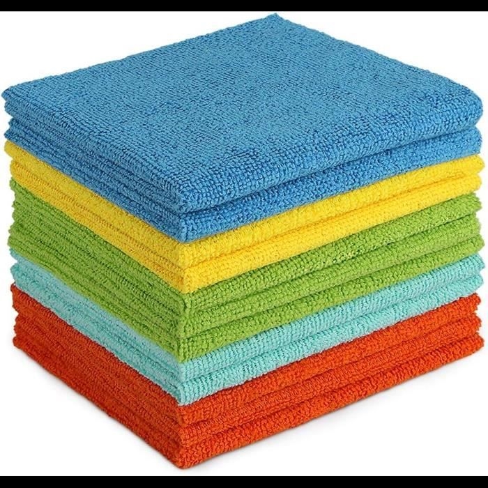 Set Mit 12 Wiederverwendbaren Reinigungstüchern – Mikrofaser – Für Haushalt, Küche, Auto, Decken Und Fenster – 30 X 30 Cm