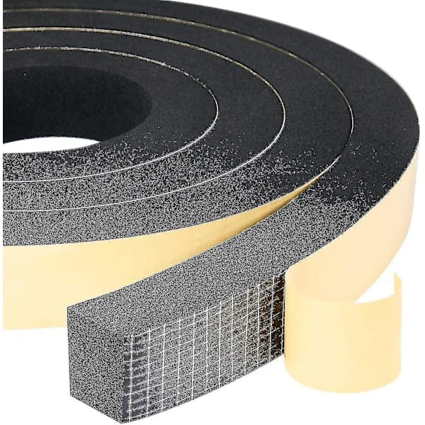 Schaumstoff-dichtungsstreifen, 2 Rollen, 25 Mm (b) X 20 Mm (h) X 4 M (l), Abdichtend, Wetterfest, Stoßdämpfend, Stoßfest, Möbel