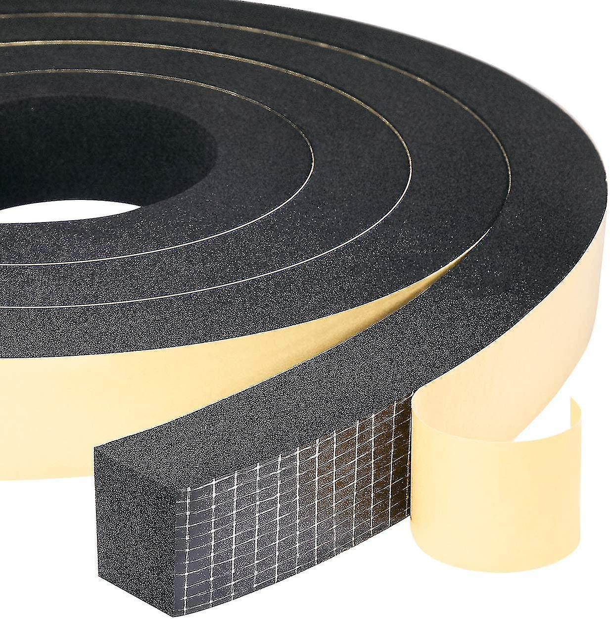 Schaumgummistreifen, 2 Rollen, 25 Mm (b) X 20 Mm (h) X 4 M (l), Abdichtend, Wetterfest, Stoßfest, Kollisionssicher, Furnitu-yuhao