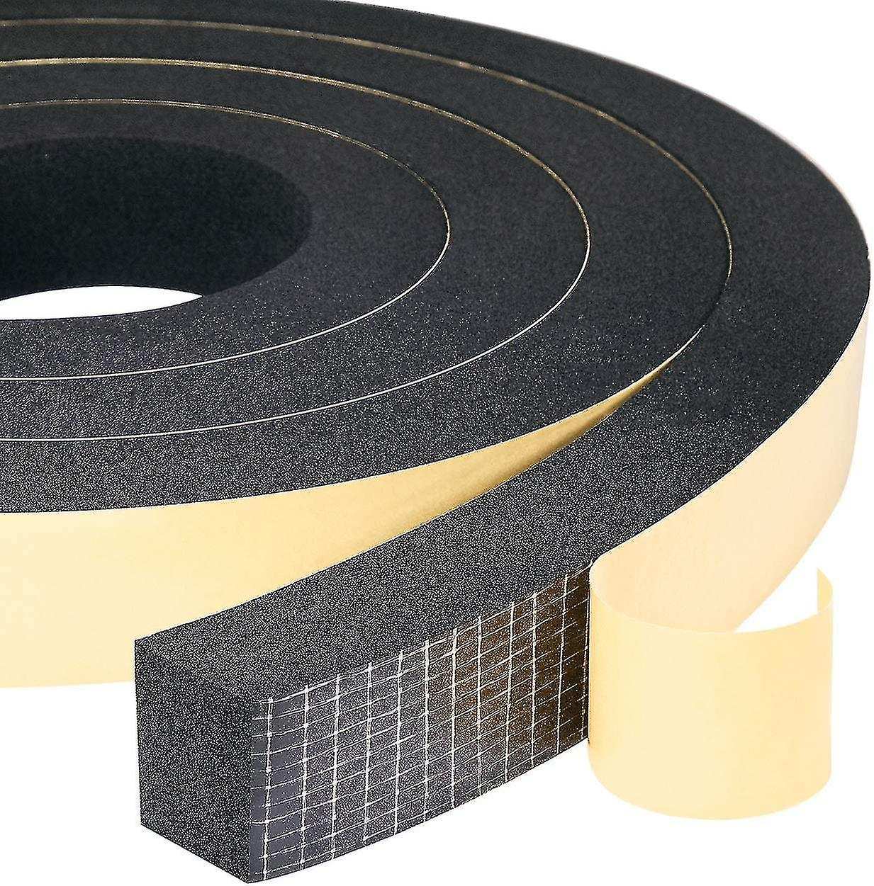 Schaumgummistreifen, 2 Rollen, 25 Mm (b) X 20 Mm (h) X 4 M (l), Abdichtend, Wetterfest, Stoßfest, Kollisionssicher, Ideal Für Möbel