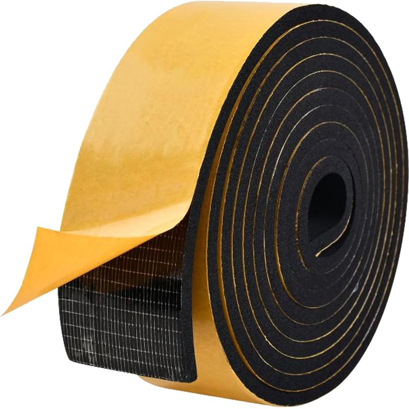 50 Mm Breite, 5 Mm Dicke Selbstklebende Schaumstoffstreifen, Neoprenschaumstoffrolle, Gummidichtung, Türdichtung, Antivibrations- Und Antikollisionsmaterial