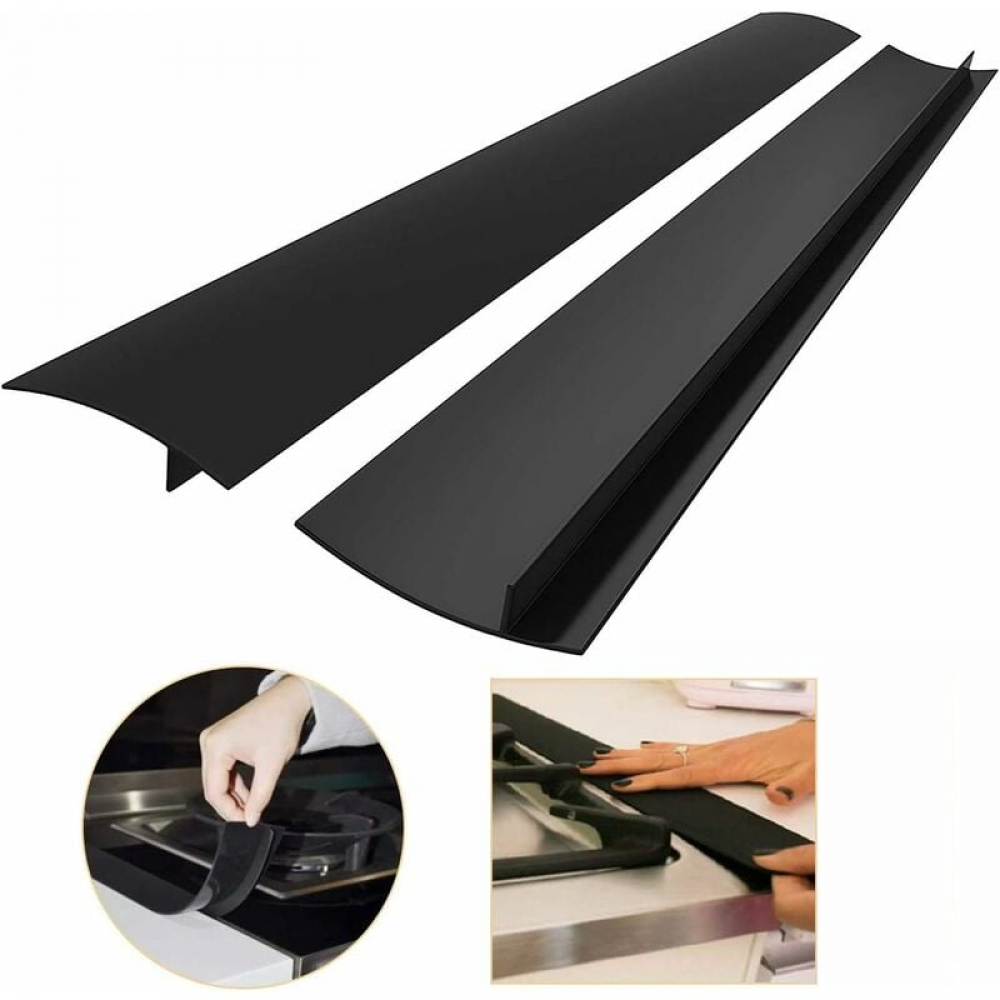 Packung Mit 25 X 63 Cm Langen Silikon-küchenarbeitsplatten-kantenschutzleisten, Lange Dichtungsstreifen Zum Abdichten Von Flüssigkeiten Zwischen Arbeitsplatte Und Küchenarbeitsplatte