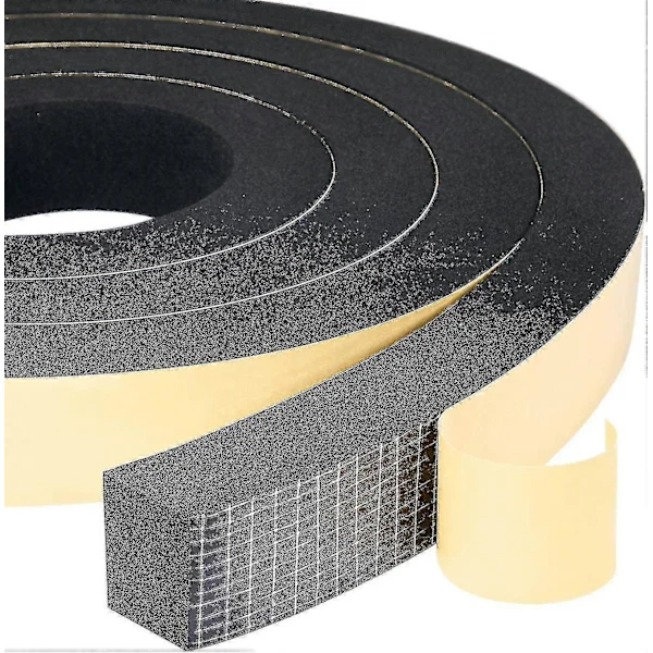 Schaumstoff-dichtungsband, Selbstklebendes Neopren-cr-schaumdichtungsband Für Türen, Fenster Und Möbel, Schwarz, 25 X 20 Mm, 2 Rollen À 4 M