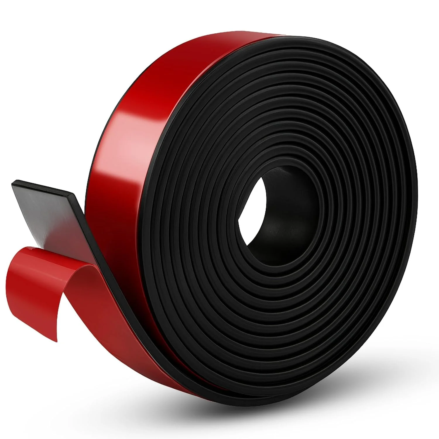 Neopren-gummistreifen Mit Kleberückseite, Robuste Dichtung Für Bastelarbeiten, Heimwerkerprojekte Und Lagerhallenböden, 2,54 Cm X 0,32 Cm X 2921 Cm, Schwarz