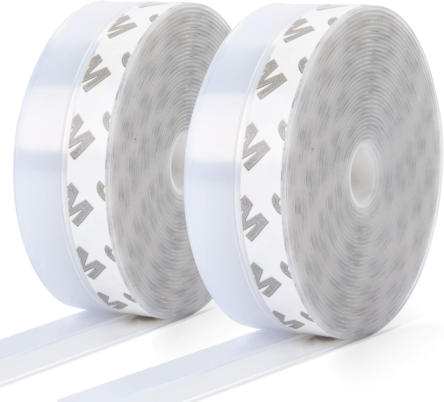 10 M X 25 Mm Silikon-dichtungsstreifen, 2er-pack, Selbstklebend, Für Türen Und Fenster, Transparente Türbodendichtung 10m-fs-