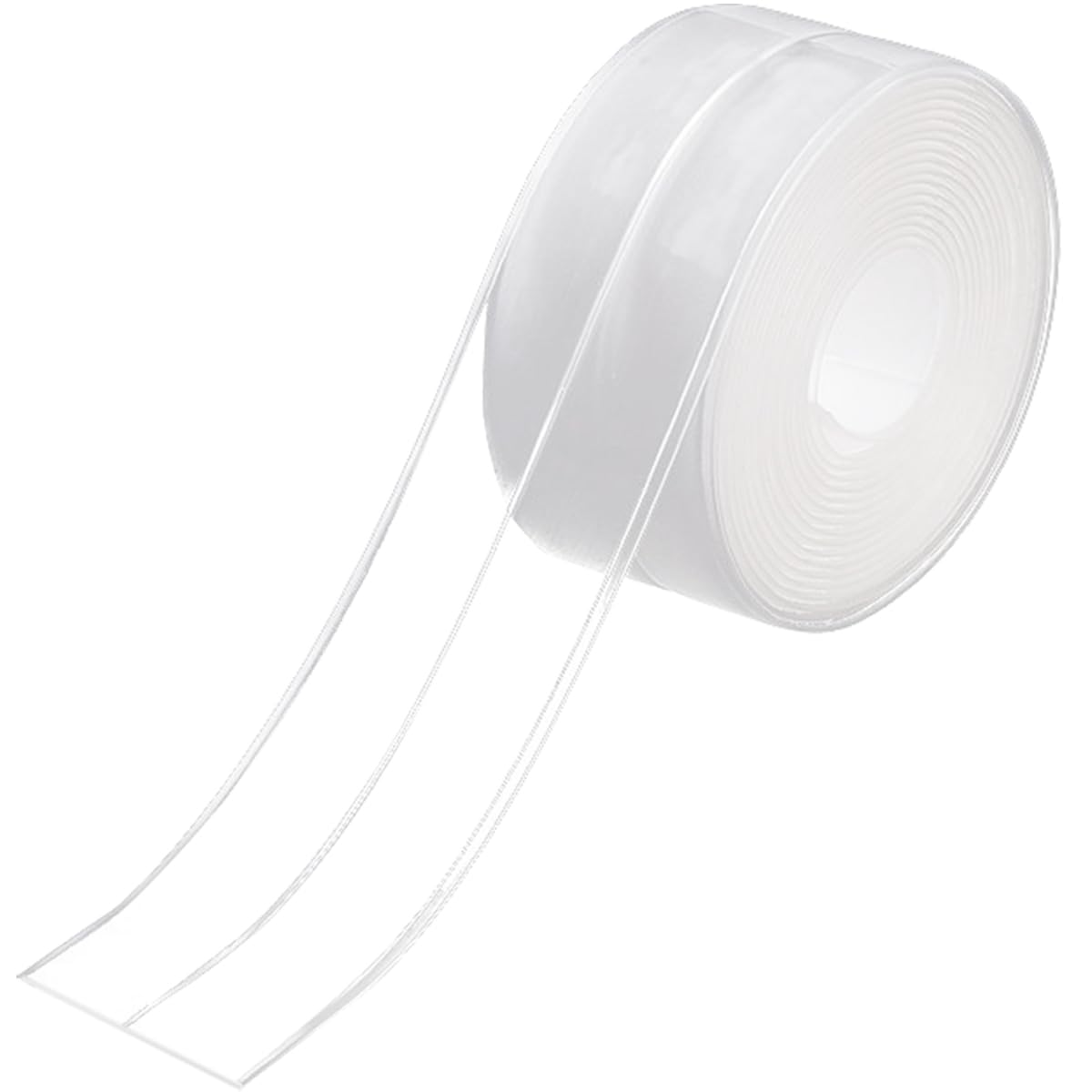 Duschdichtungsstreifen, Transparent, Wasserdicht, Schimmelresistent, 3,2 M X 38 Mm, Mit Selbstklebender Rückseite