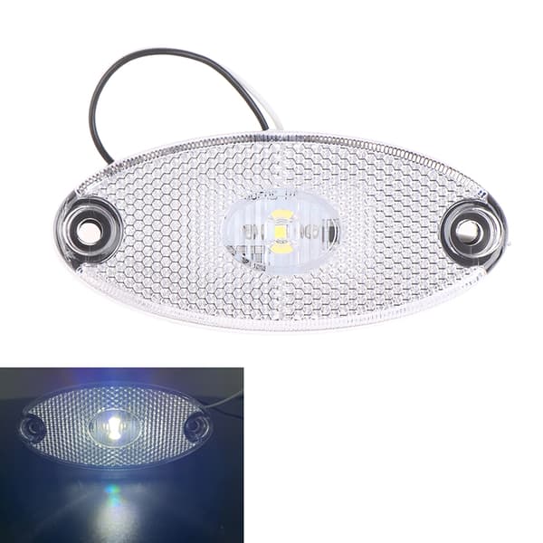 3-led 12v/24v Seitenmarkierungsleuchten - Weiße Signalleuchten Für Anhänger Und Wohnwagen