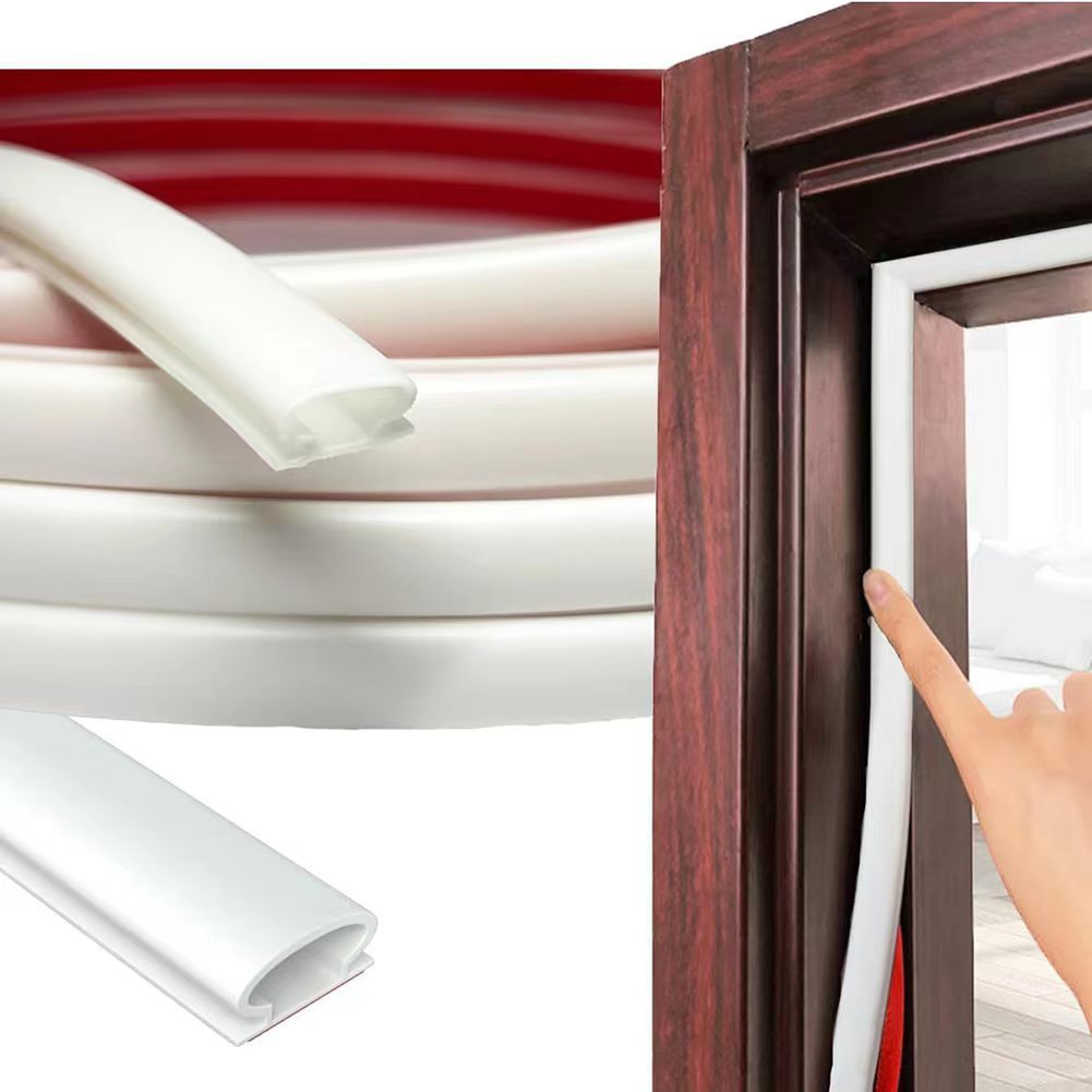 10x6mm Weißes Selbstklebendes D-förmiges 6 Meter Langes Gummidichtungsband, Geeignet Für Tür- Und Fensterrahmen, Winddicht, Wasserdicht Und Staubdicht.
