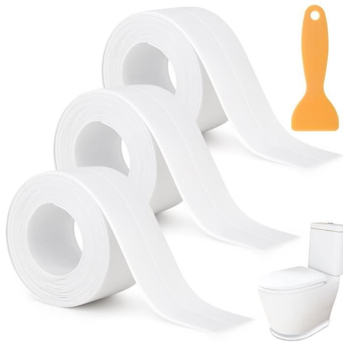 3er-pack Weiße Silikondichtungen Für Badezimmer, Dusche Und Küche, Wasserdichte Duschdichtungsstreifen Und Badewannenaufkleber