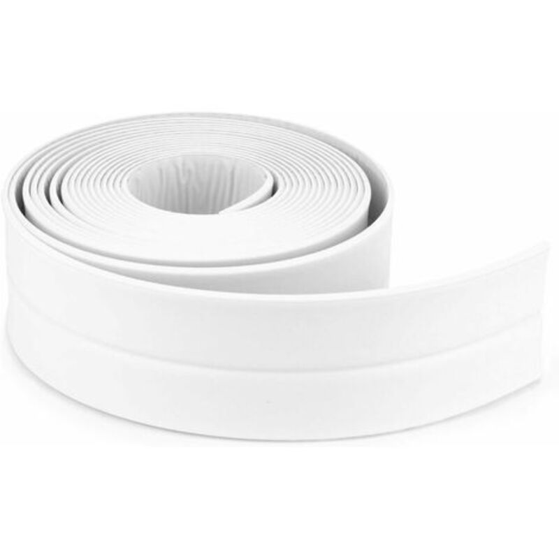 Dichtungsstreifen Für Badezimmer, Weißes Silikon-dichtungsband, Selbstklebendes Pe-badewannenband, Eckdichtung Für Küche, Inklusive (320 X 3,8 Cm)