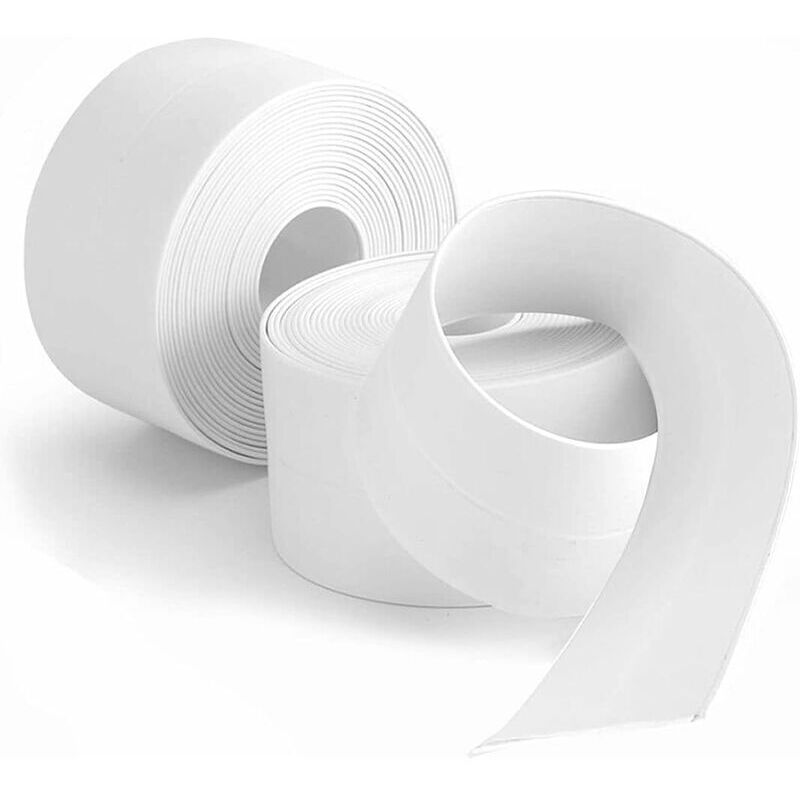 Flexible Sockelleiste - 32 Mm 3,8 M, Selbstklebendes Dichtungsband, Flexibles Faltprofil, Fugendichtungsband, (weiß)