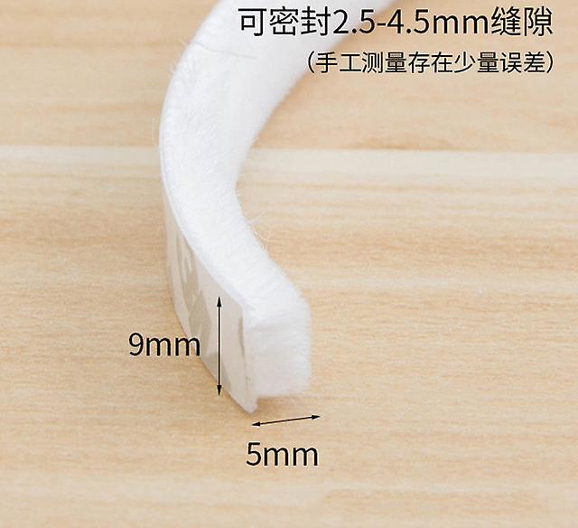 10 M Bürstenstreifen, Selbstklebend, Tür- Und Fensterdichtungsstreifen, Winddicht, Staubdicht, Schalldicht, Dichtung Für Zuhause, 9 X 5 Mm - Fx - 9 X 5 Mm, Weiß, 9 X 5 Mm