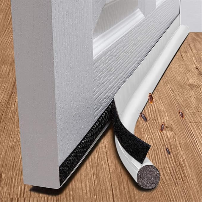 Türdichtungsstreifen, Schallschutzstreifen, Türrahmen-windschutzscheibenstreifen, Fenster-wärmedämmstreifen, Fenster-türspaltabdichtung, Reinweiß, 3 X 94 Cm
