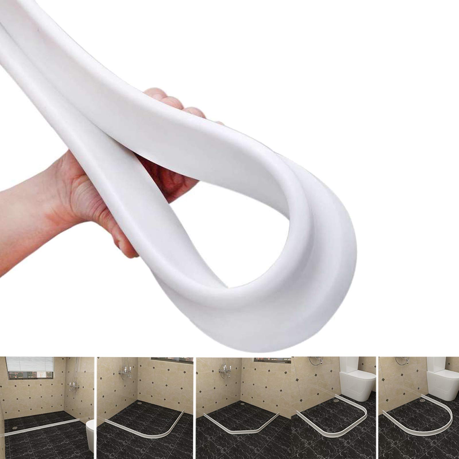 Silikon-dichtungsstreifen Fürs Badezimmer, Flexibel Und Selbstklebend Für Wasserdichte Abdichtungen, 60 Zoll (ca. 152 Cm) – Praktisch Und Preiswert