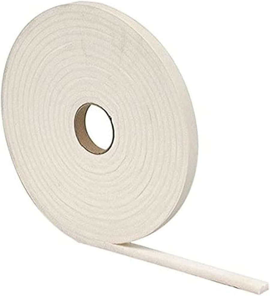 03396 Stormseal Tür- Und Fensterdichtung Für Den Außenbereich, Selbstklebender Pvc-schaum Hoher Dichte, 15 Meter (49 Fuß) - Weiß (3 X 5 Meter Packung)