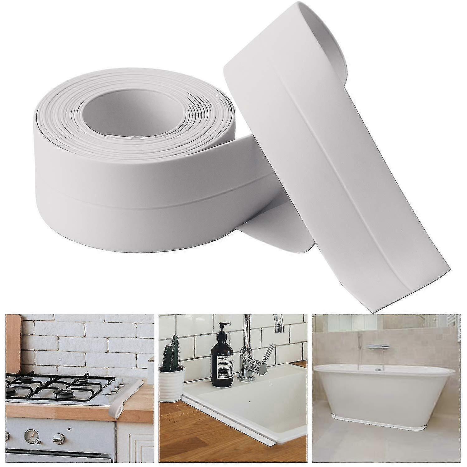 Selbstklebender Dichtungsstreifen, 3,2 M X 22 Mm, Wasserdichter Pe-dichtungsstreifen Für Bad, Küche, Badewanne – Flexibel Faltbar