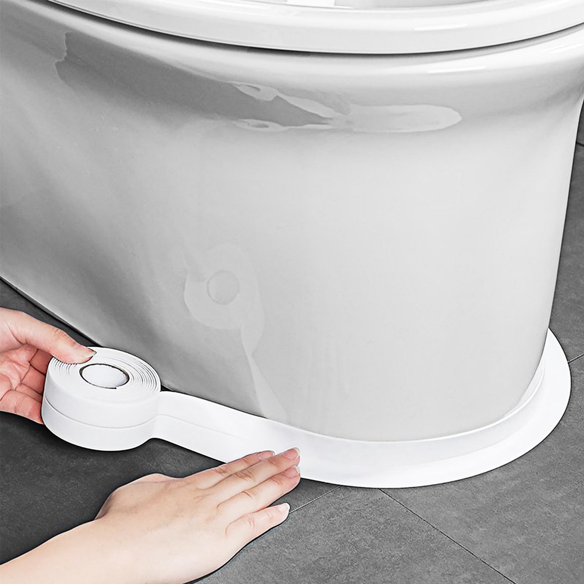 Wasserdichte Dichtungsleiste, 3 Rollen Selbstklebende Dichtungsleisten, Kantenleisten, Arbeitsplatten, Badezimmer, Waschbecken, Duschen, 8 Cm, 2 M
